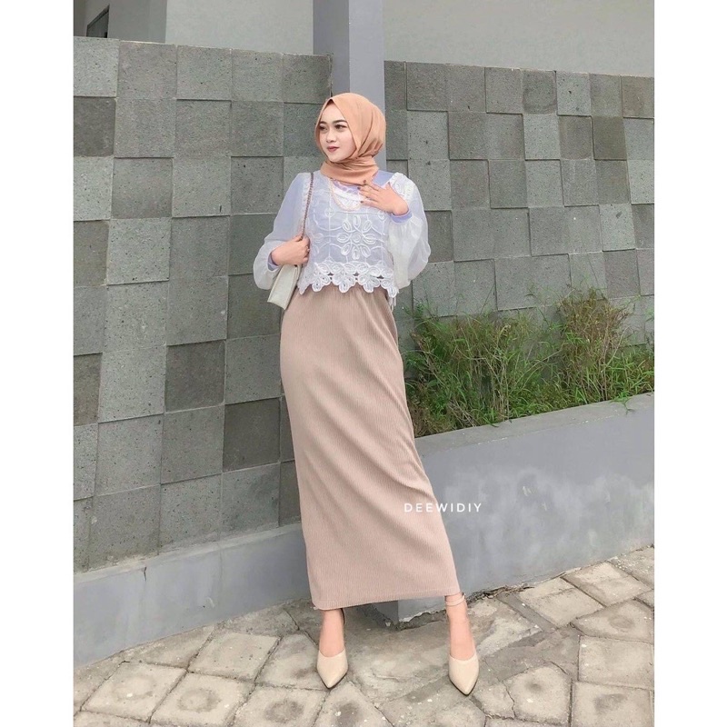 Jual Rok Span Plisket Rok midi skirt Rok Span Plisket Lidi Rok Plisket ...