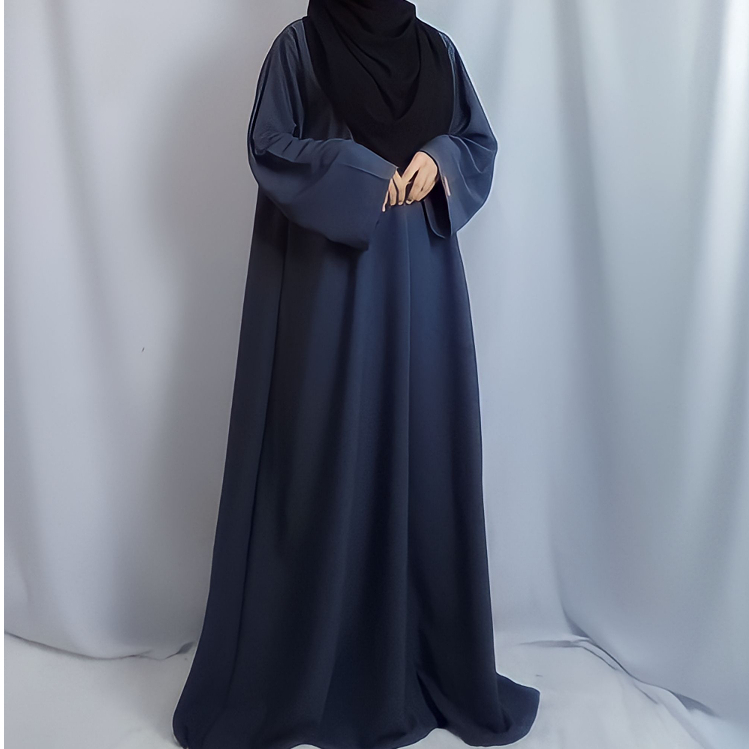 Abaya pleated Allium dresses lace sleeves ABAYAS Muslim Jubah Muslimah ...