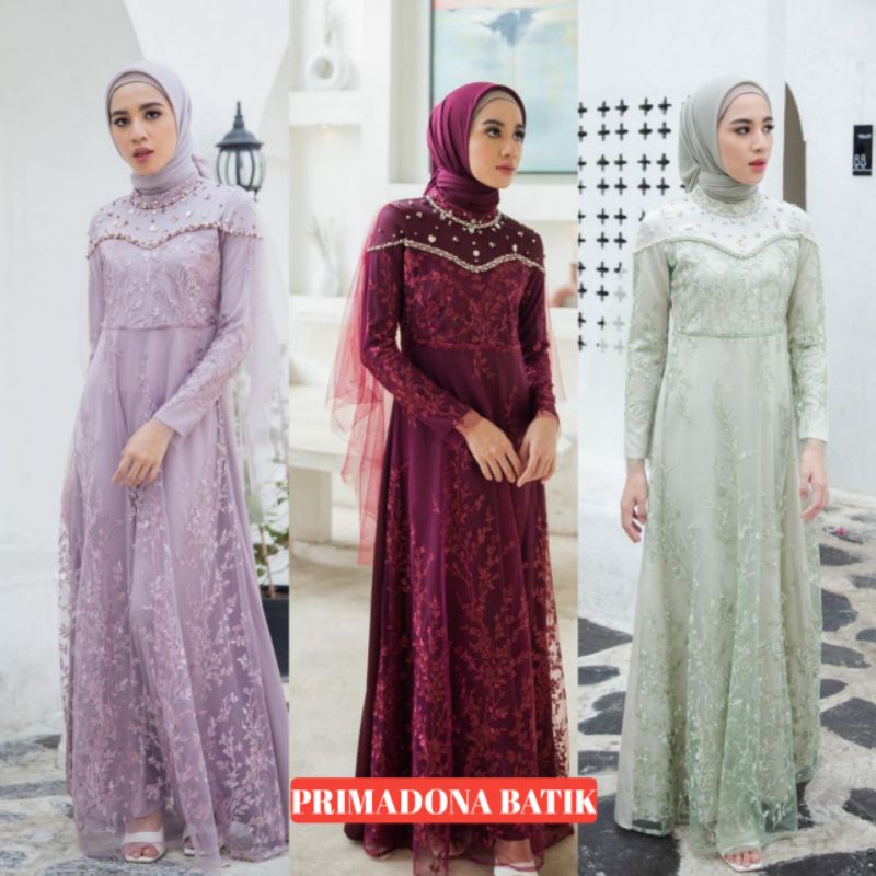 Jual GAMIS PESTA MEWAH NAMIRA DRESS/ BAJU PESTA MUSLIM / SERAGAMAN ...