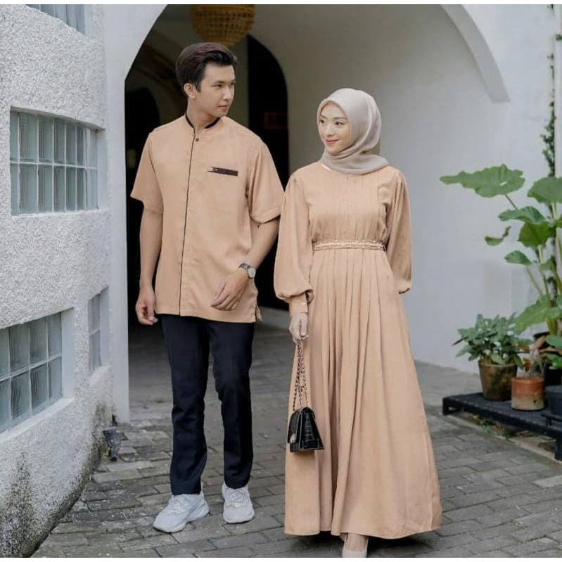 Jual Baju Couple Pasangan Muslim Jumbo Kekinian Kondangan Lebaran ...
