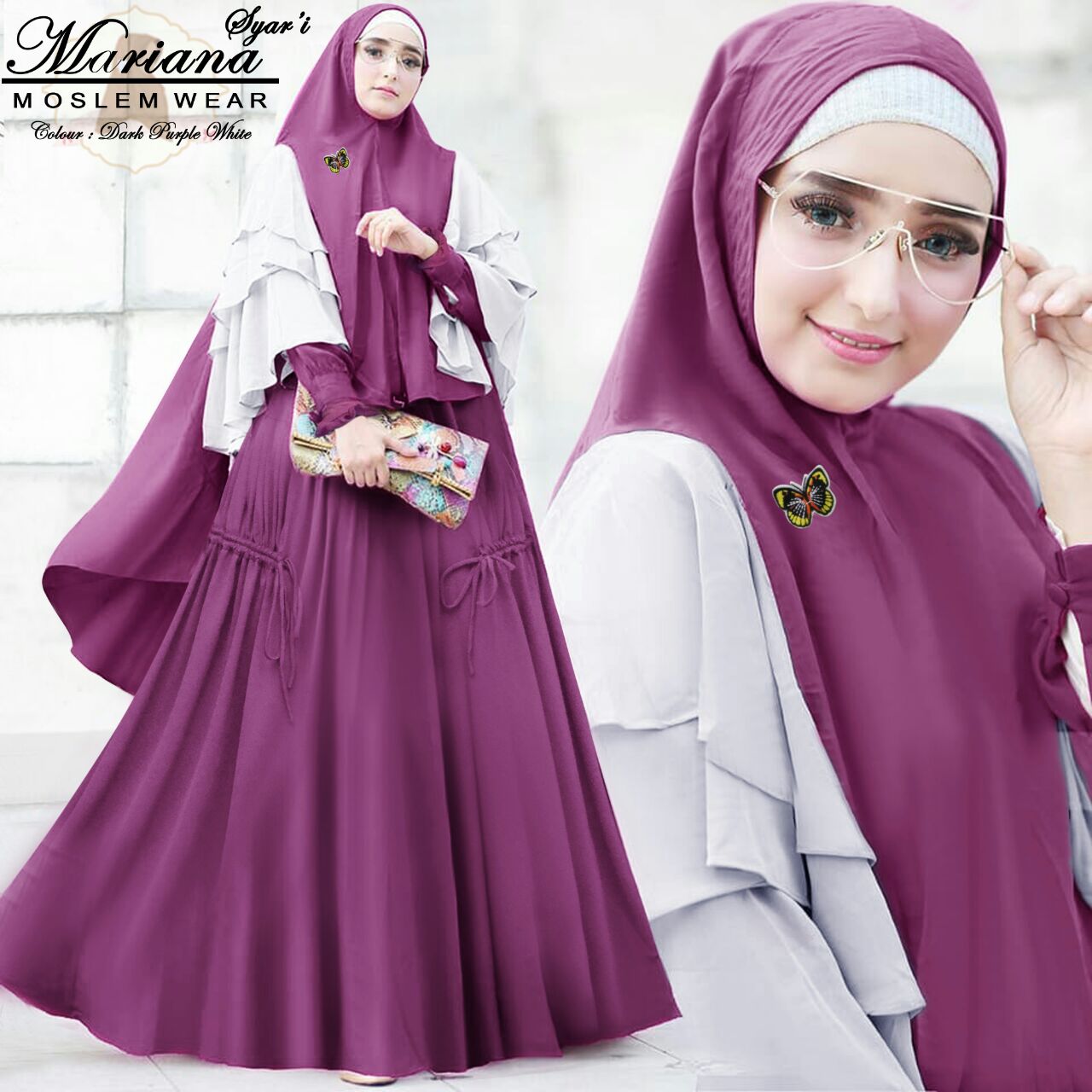 Jual Hafisa Abaya Set (Gamis Umroh Abaya Jersey Set Kerudung) gamis ...