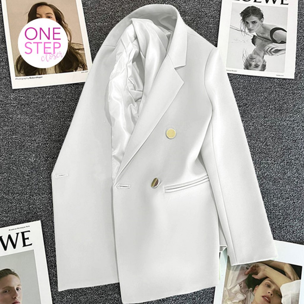 Jual Outer Blazer Jumbo Oversized Wanita Pink Colorful Lengan Panjang ...