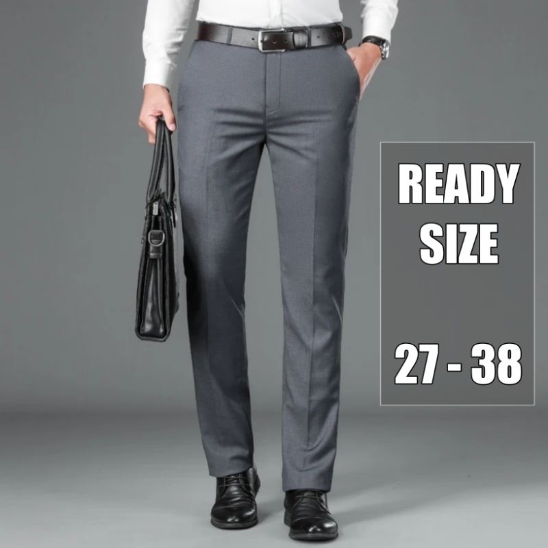 Jual Celana Kantor Formal Pria Bahan Wool Premium Slimfit Cowok Keren ... Jual Celana Kantor Formal Pria Bahan Wool Premium Slimfit Cowok Keren ...