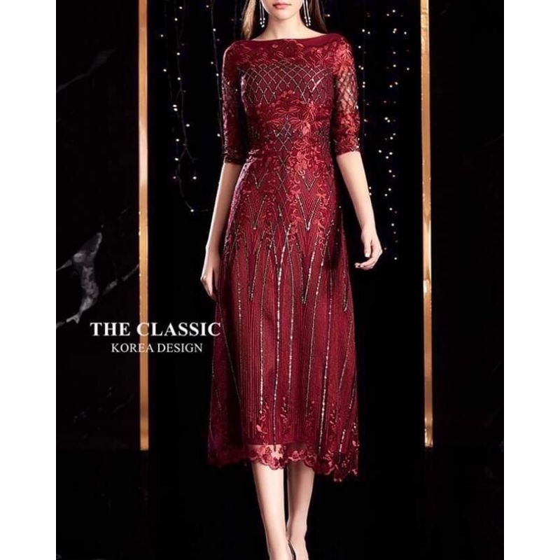 Jual Dress Pesta Mewah Premium By The Classic Style Design Korea Import ...