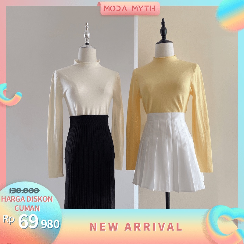 Jual MODAMYTH RAJUT TURTLENECK PREMIUM LENGAN PANJANG WANITA IMPORT ...