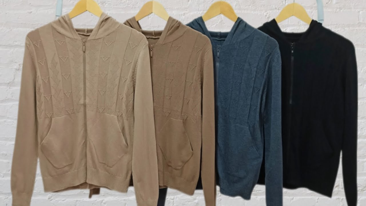 JAKET HOODIE KNIT RAJUT PREMIUM IMPORT TERMURAH - YouTube