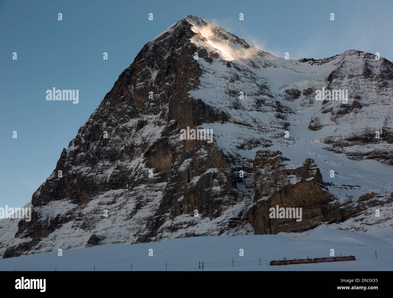 North face of mount eiger region of bernese highland swiss alpes canton ...
