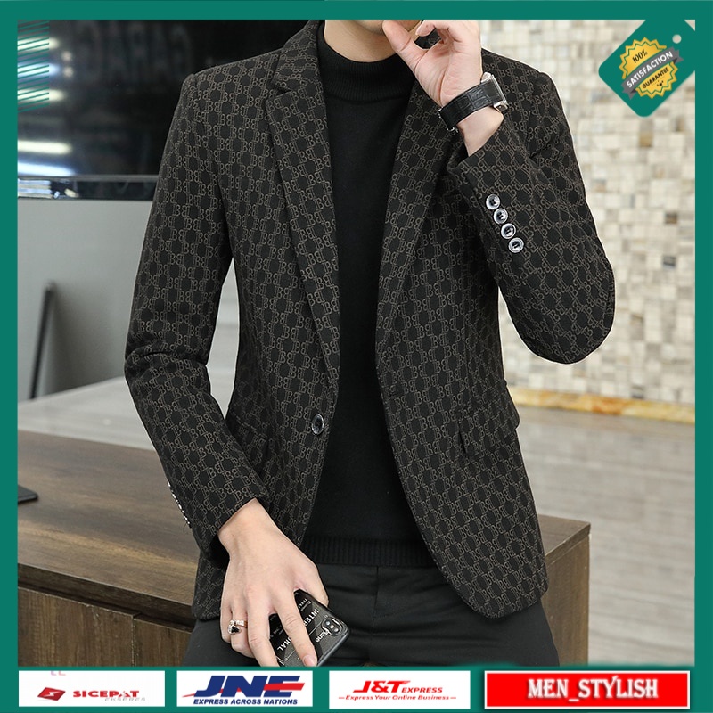 Jual Blazer Pria Casual Premium 2022 New Men Blazers Slim Fit Wedding ... Jual Blazer Pria Casual Premium 2022 New Men Blazers Slim Fit Wedding ...
