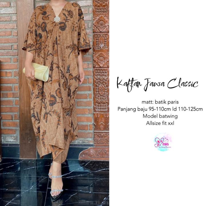 (Motif Baru) Kaftan Jawa Classic Baju Batik Wanita Terbaru Modern ...