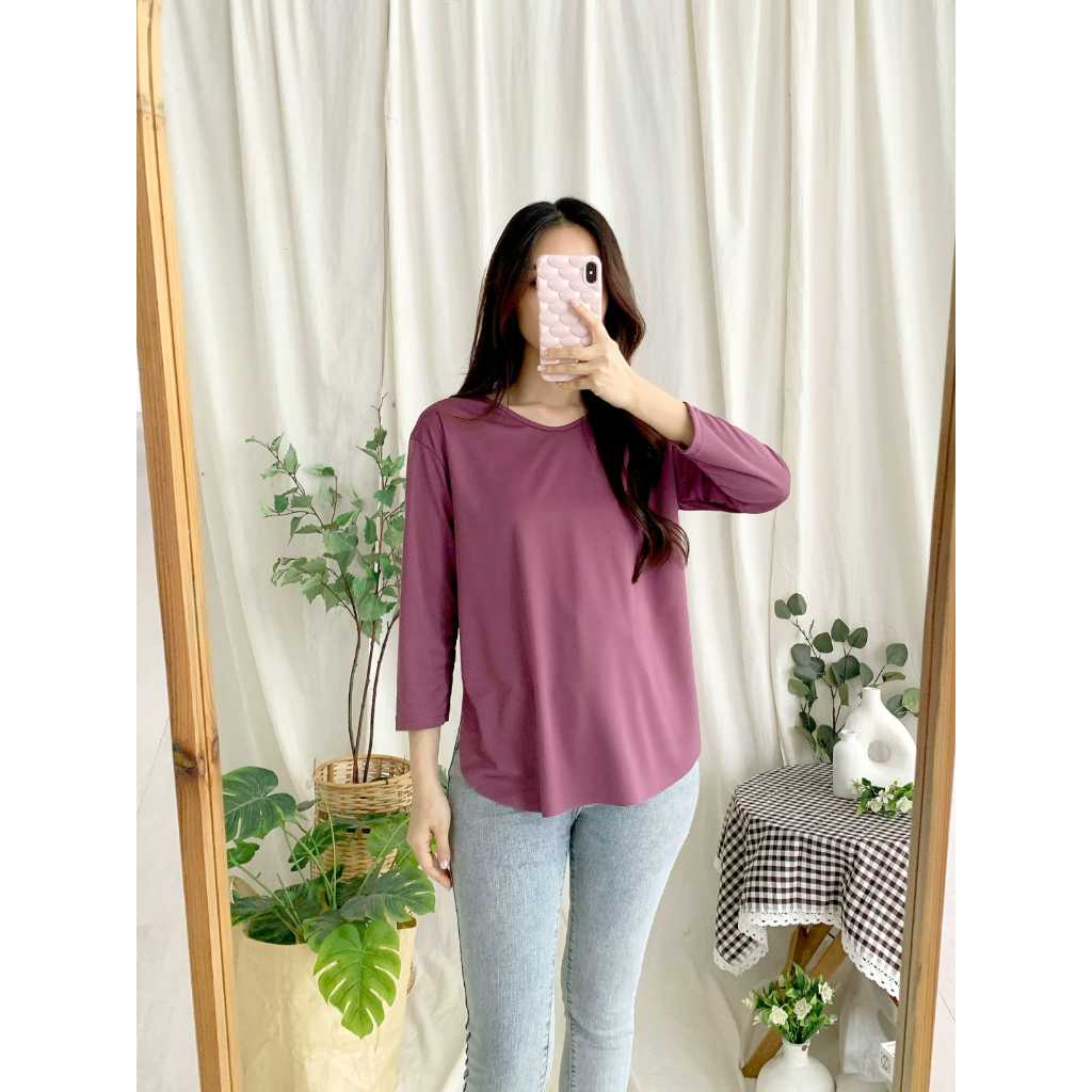 Jual Kaos wanita lengan 3/4 - Kaos wanita kekinian - Kaos wanita murah ... Jual Kaos wanita lengan 3/4 - Kaos wanita kekinian - Kaos wanita murah ...