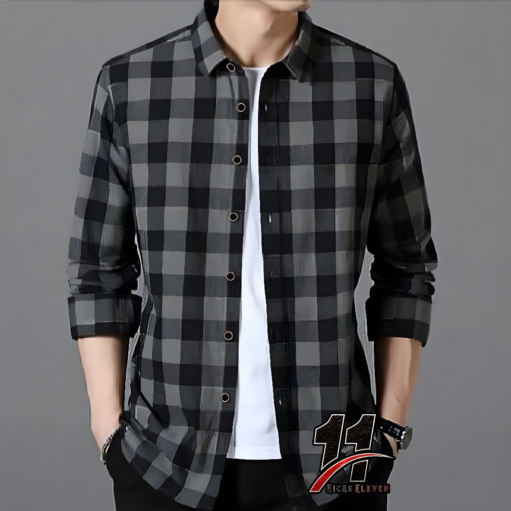 Jual Kemeja Flanel Pria Kualitas Premium Lengan Panjang Unisex Hem ...