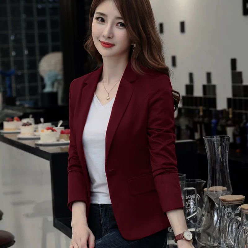 Jual blazer cewek kantor _ blazer wanita formal _ jas wanita merah ...