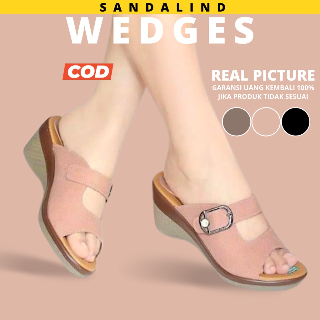 Jual Sandal Wanita Wedges Kekinian Terbaru Premium Murah Trendy ...