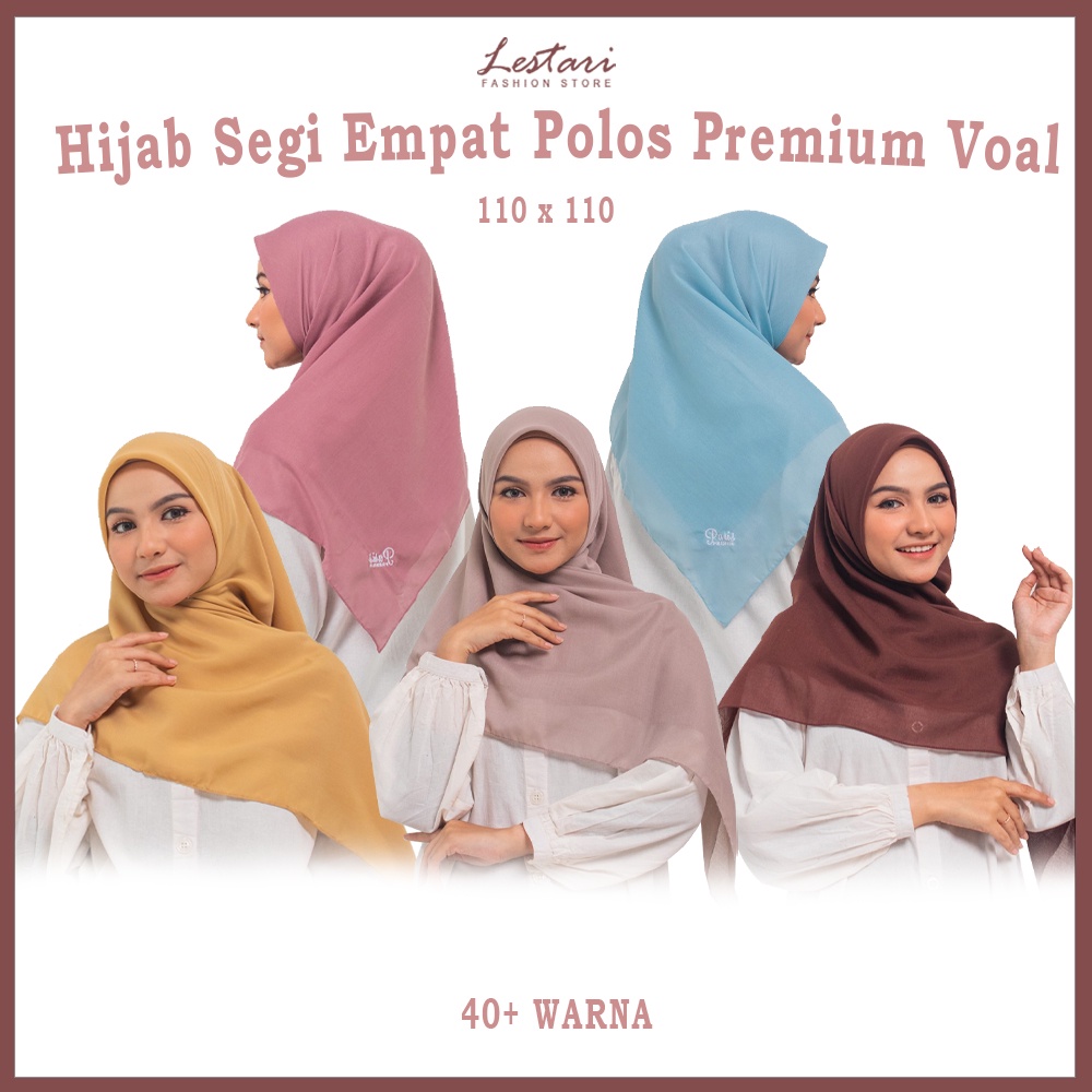 Jual Hijab Segi Empat Polos Paris Premium - Hijab Jilbab Kerudung Segi ...