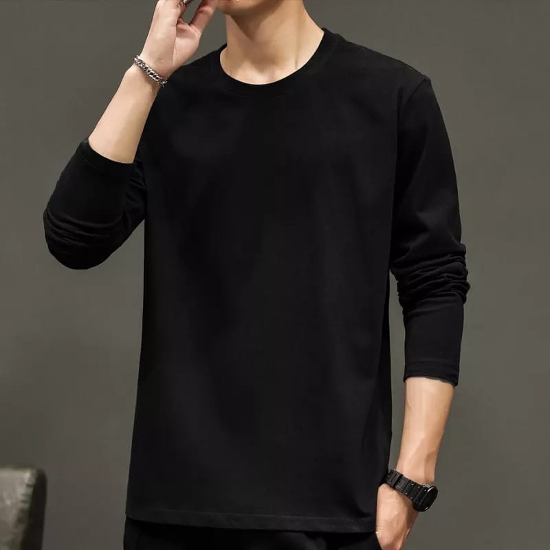 Jual kaos pria terbaru lengan panjang terlaris polos kancing Henley ...