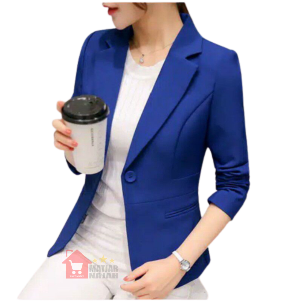 Jual Blazer Wanita Royal Blue - Jas Wanita - Jas Formal Wanita - Jas ...