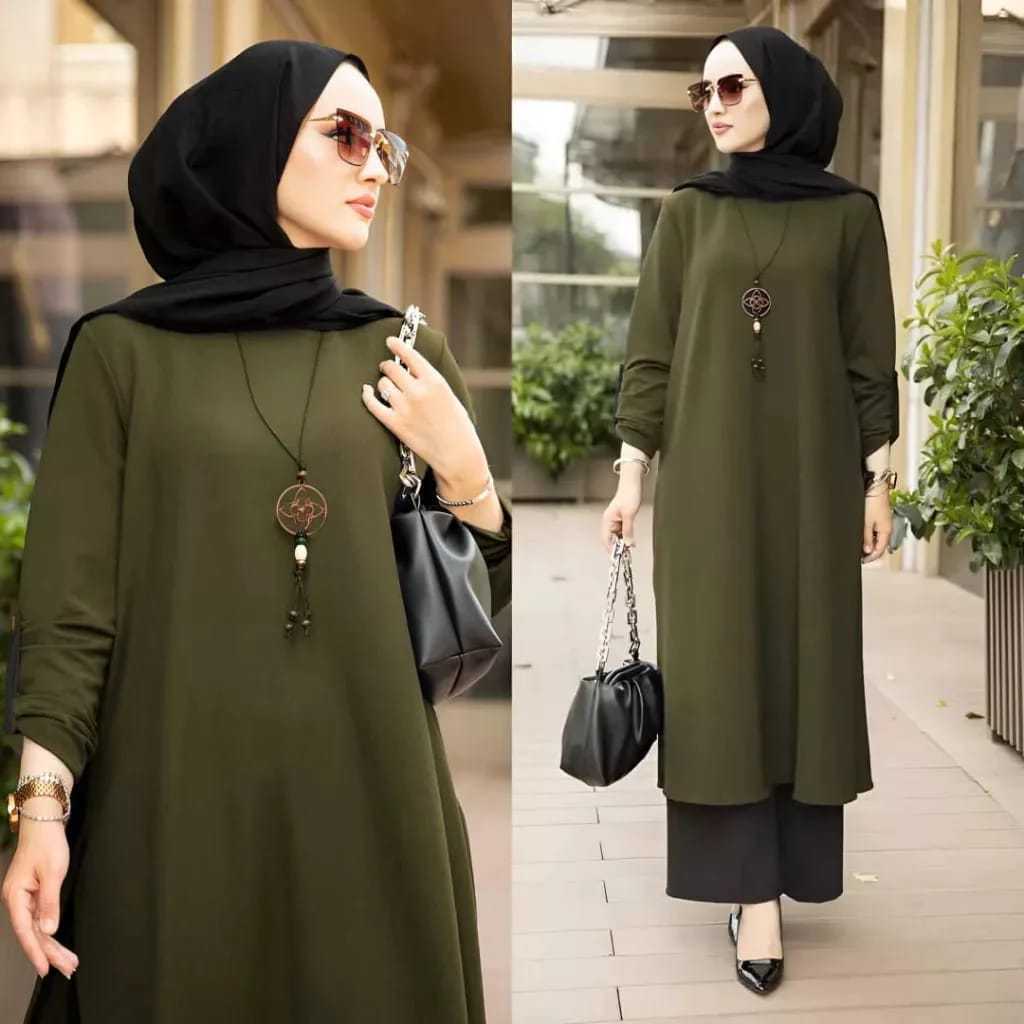 12 Model Baju Tunik Terbaru 2025 untuk Wanita Berhijab, Stylish dan ...