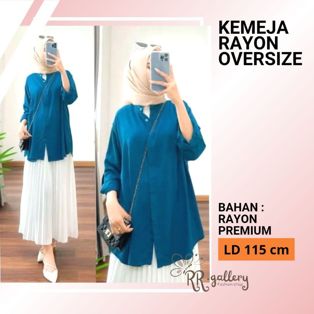 Jual Kemeja Wanita Rayon Oversize Baju Atasan Cewek polos Blouse Lengan ... Jual Kemeja Wanita Rayon Oversize Baju Atasan Cewek polos Blouse Lengan ...