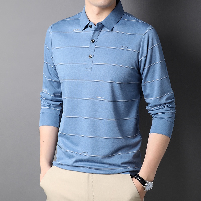 New men's short sleeve POLO shirt men's summer simple casual contrast ...