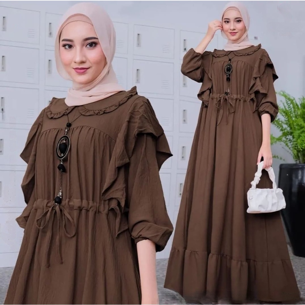 Jual Baju gamis dress wanita terbaru 2025 AUREL Maxy Dress BUSUI Bahan ...