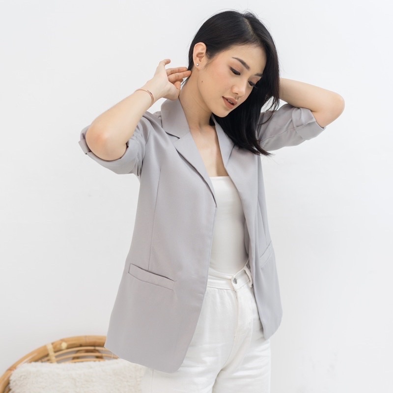 Jual Rouie Blazer - Blazer Wanita Korea Tangan Panjang - Blezer Cewek ...