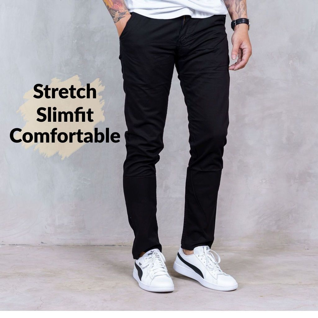 Jual Celana Panjang Pria Chino Celana Formal Cotton Combad Stretch ... Jual Celana Panjang Pria Chino Celana Formal Cotton Combad Stretch ...