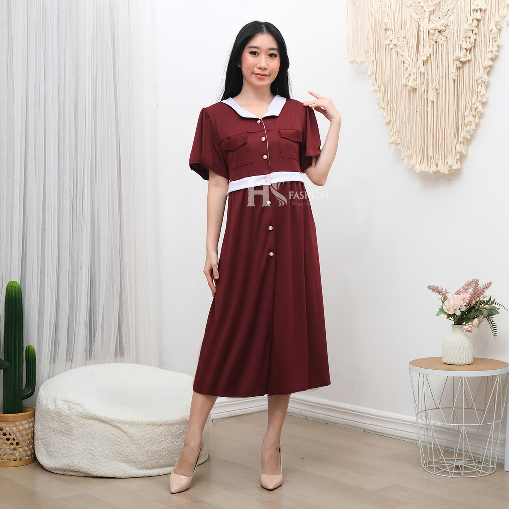 Jual HS - YUMIKA DRESS / DRESS KASUAL WANITA BUSUI FRIENDLY / DRESS ...