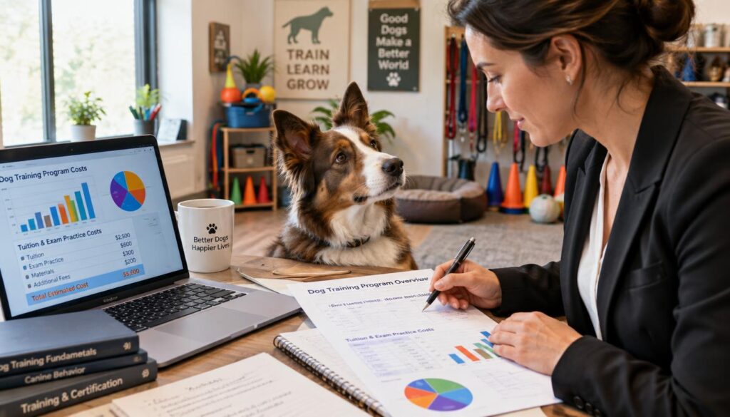 Dog trainer reviews tuition and exam practice costs Dog trainer reviews tuition and exam practice costs